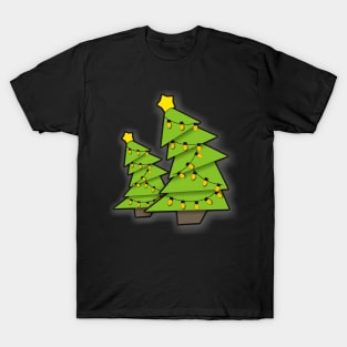 Merry Christmas Trees With Light T-Shirt